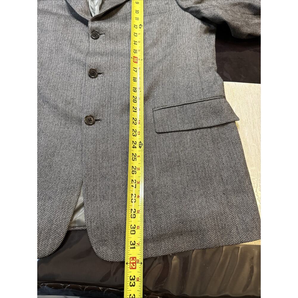 Hart Schaffner Marx Blazer Men 42R Herringbone Three Button - Picture 10 of 14